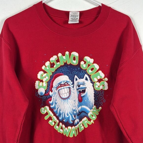 🎄Vintage ESKIMO JOE’S Stillwater,OK Christmas Graphic CREWNECK Sweatshirt - EUC - Picture 2 of 9